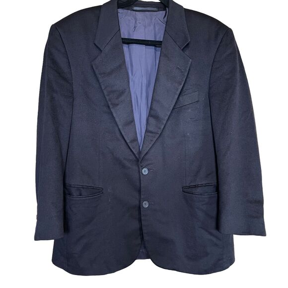 Vintage Loro Piana Bäumler Galant 100% Cashmere Blazer Black Italy Mens Sz. Med - Picture 1 of 16